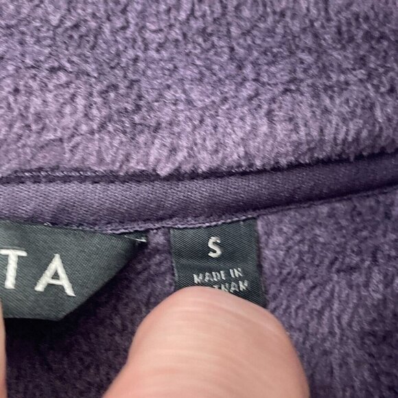 Athleta Womens Small Purple Fleece Wrap Jacket With Zipper Pockets 5311 - Picture 3 of 11